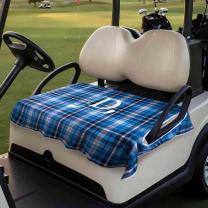 Personalized Golf Seat Cover | Custom Plaid Breathable Cart Cover | Golf Accessory Birthday Gift for Men, Grandpa,Players, Coaches