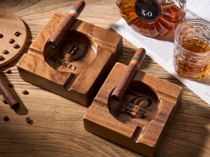 Personalized Cigar Ashtray ,Custom Wooden Cigar Ashtray,Cigars Accessories,Cigar Lover Gift,Groomsman Gift,Best Man Gift For Dad Boyfriend