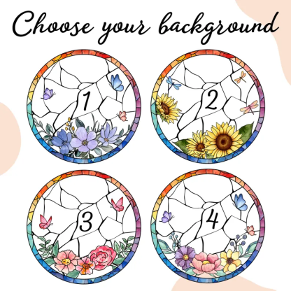 Personalized Grandma - Grandkids Portrait Stained Glass Suncatcher, Grandma Portrait From Photo Window Hanging,Mother's Day Gift For Grandma