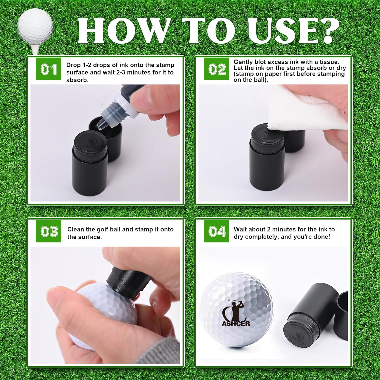 Personalized golf stamp, Monogram Golf Ball Stamp, Custom Golf Balls, Custom stainless stamp, Ink ball stamp, gift for dad and husband