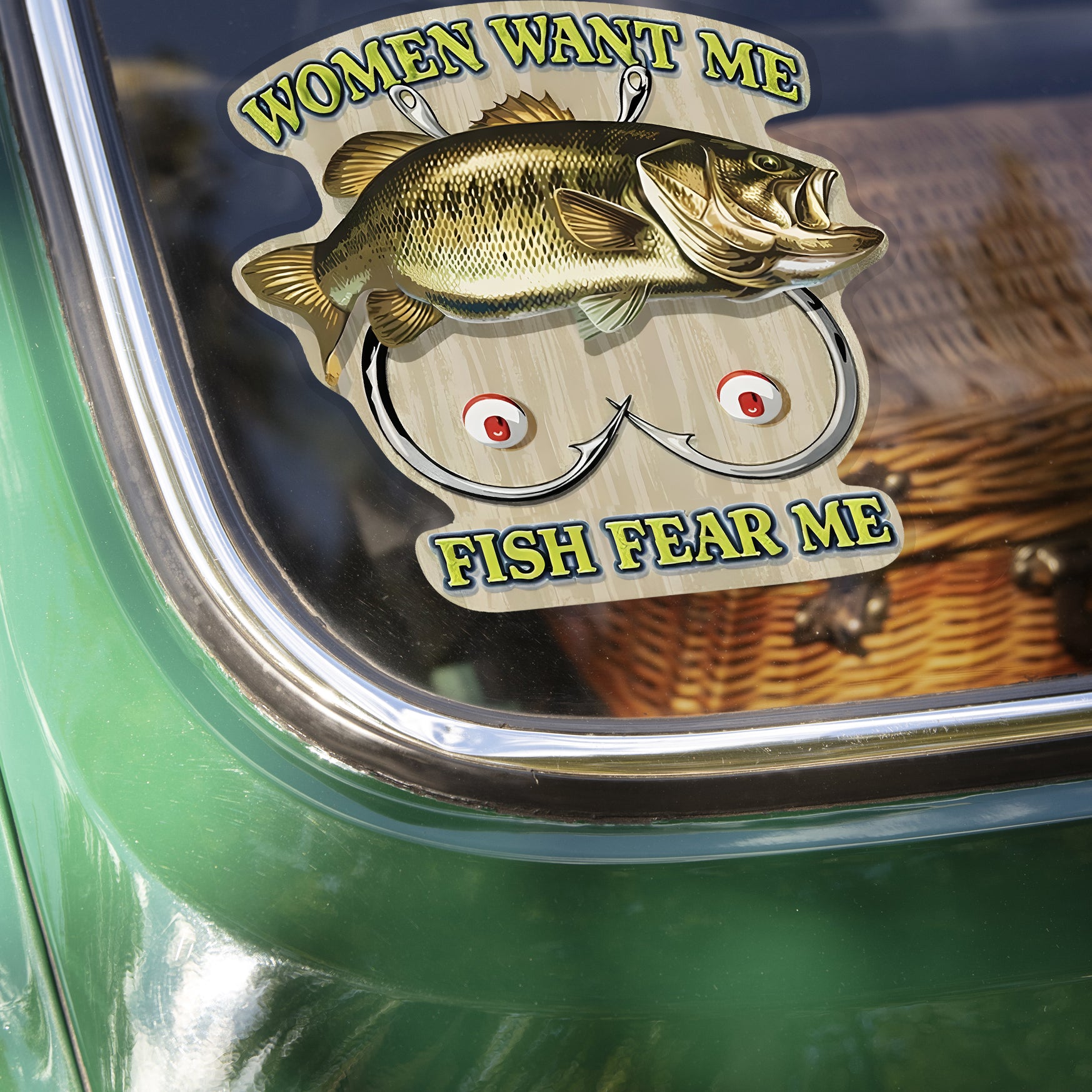 Women Want Me Fish Fear Me Cool Car Window Decal Sticker For Fisherman LM32 899225