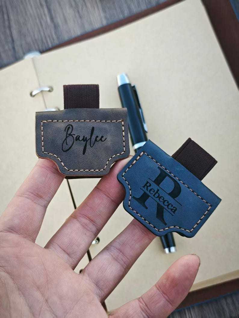 Personalized Leather Magnetic Bookmark with Box, Book Lover Gift, Handmade Reading Accessories