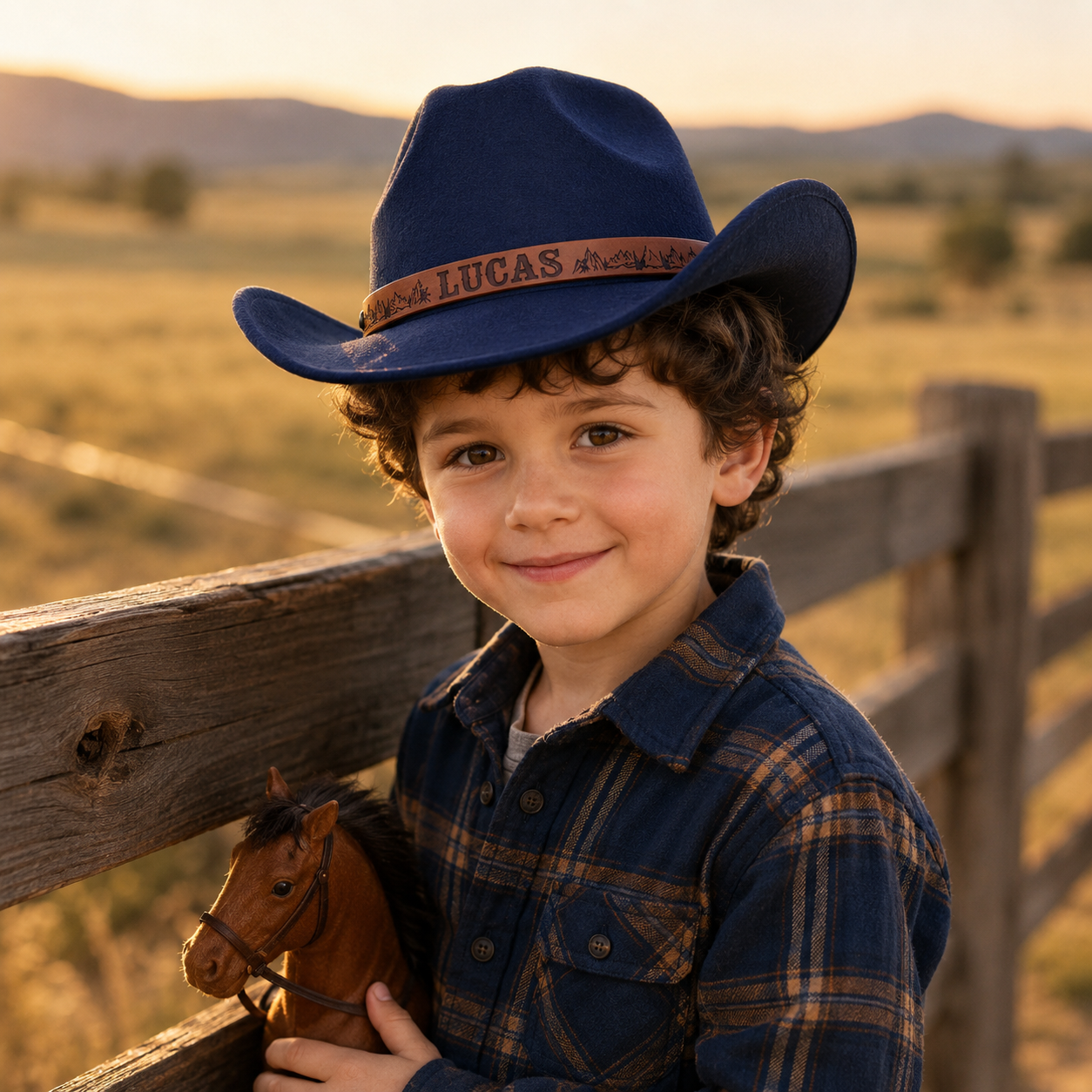 Personalized Cowboy Hat for Toddler Boys Girls, Western Hat for Kids Men Women, Custom Leather Patch Baby Cowgirl Hat