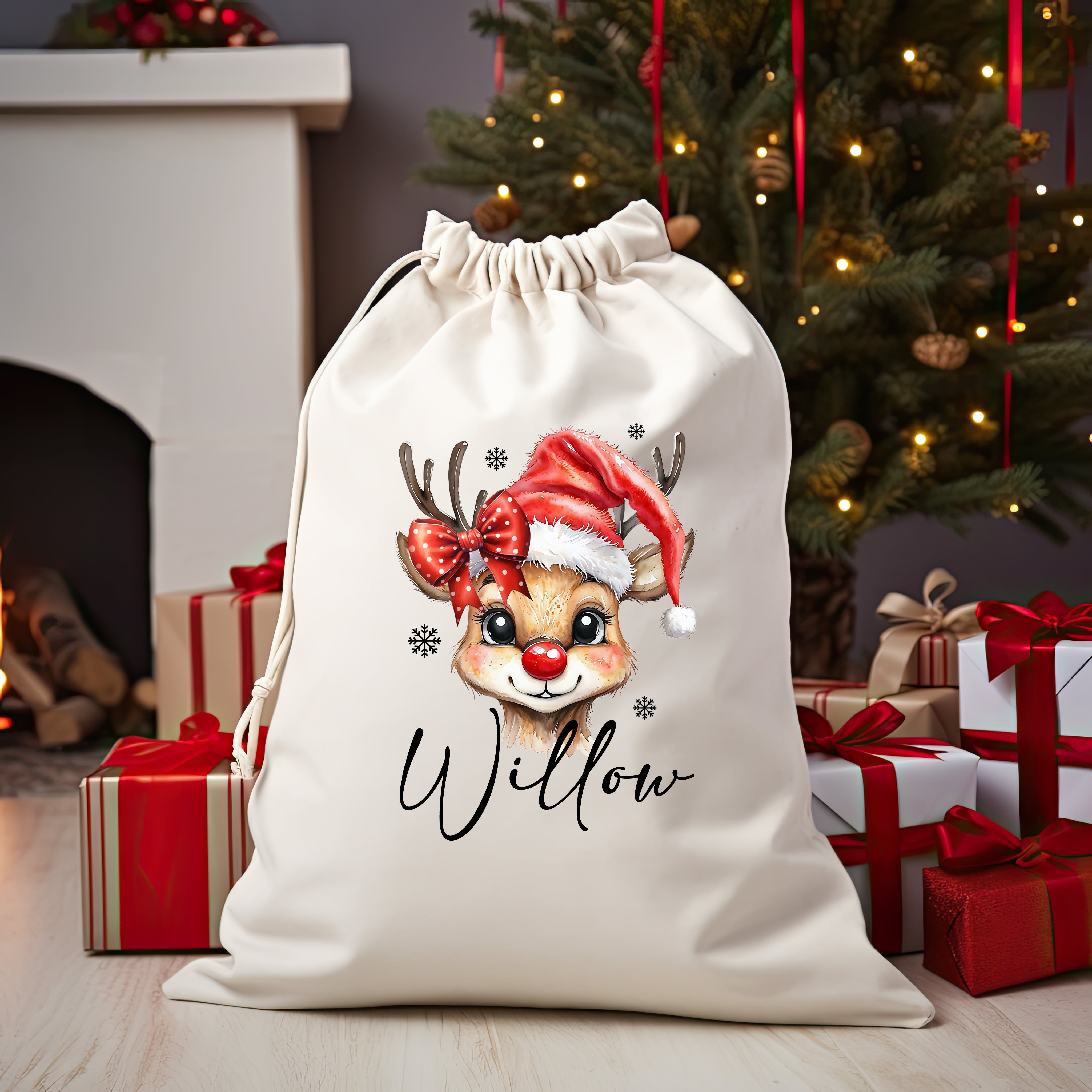 Christmas Santa Bag Christmas Presents Bag Christmas Gift Sack Personalized Kids Sack First Christmas Gift Christmas Santa Sack