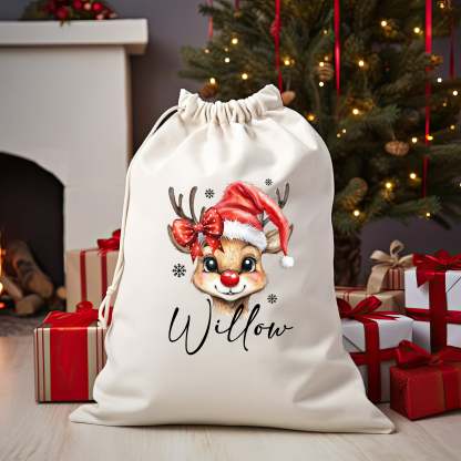 Christmas Santa Bag Christmas Presents Bag Christmas Gift Sack Personalized Kids Sack First Christmas Gift Christmas Santa Sack