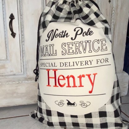 Personalized Embroidered 50*70cm Christmas Gift Bags