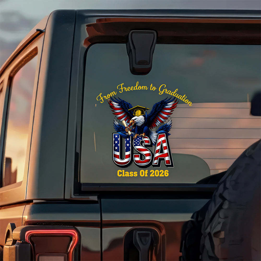 Personalized From Freedom to Graduation Car Window Decal Sticker TH10 898485