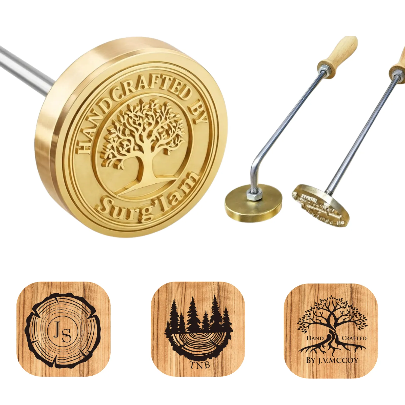 Custom Branding Iron for Wood and Leather, Electric Wood Burning Stamp with 26 Letters, Numbers, Symbols, Brass Stamp Tool for Woodworkers, DIY Craft and Gifts