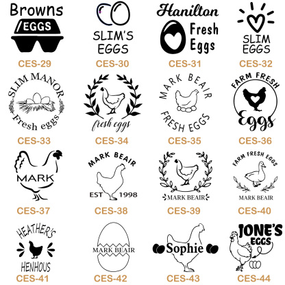 Custom Egg Stamp with Ink Pad ,Personalized for Chicken or Duck Eggs