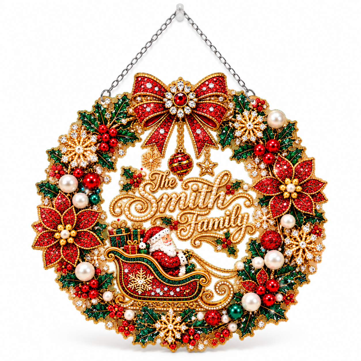 🎅✨Christmas Suncatcher Diamond Art Hanging Ornament Kit – Sparkling DIY Window Ornament