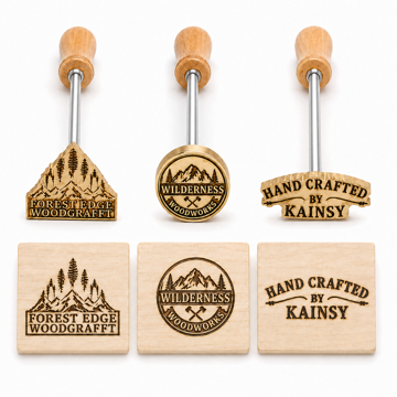 Custom Branding Iron for Wood, Flame-Heated Personalized Logo Metal Branding Iron with Your Design for Handmade Lover, Durable Wood Burning Stamp Tool for Food Plastic, Handcrafted & Weddings Gift