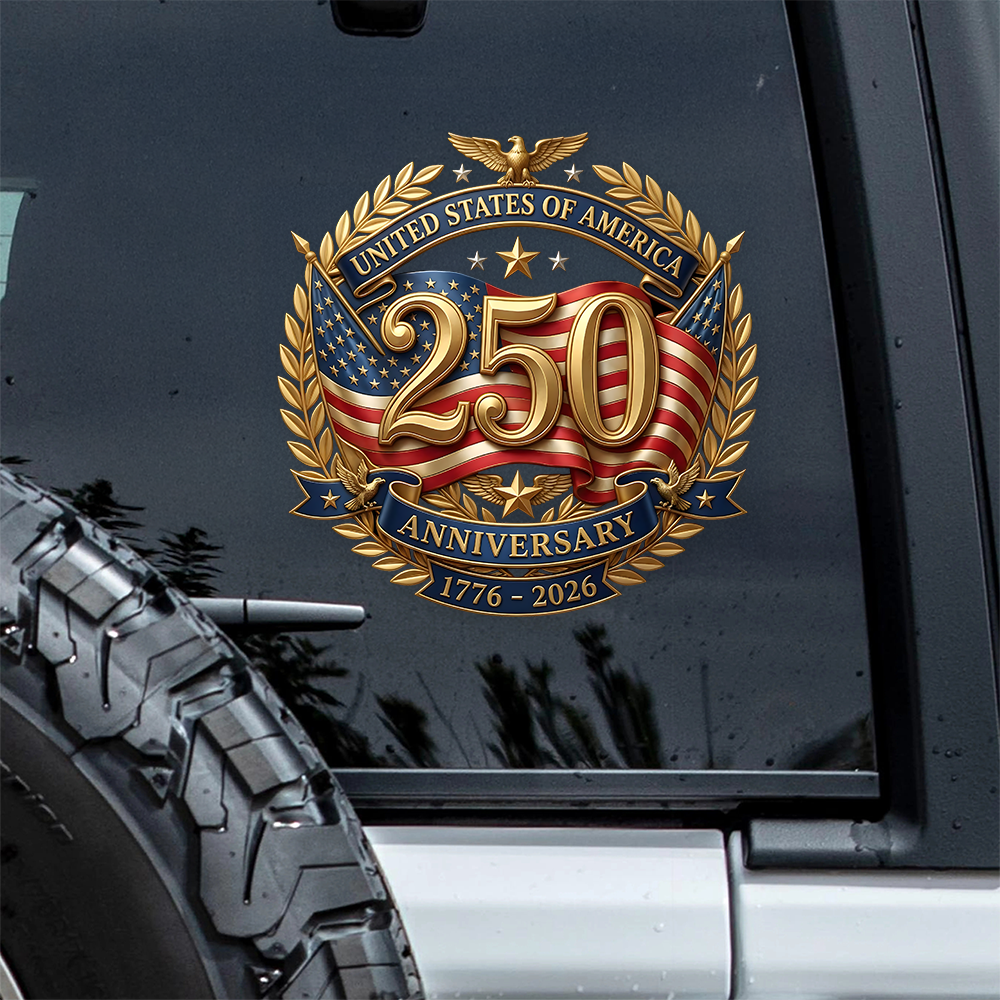 250th Anniversary USA Patriotic Semiquincentennial Car Window Decal Sticker HA75 920666