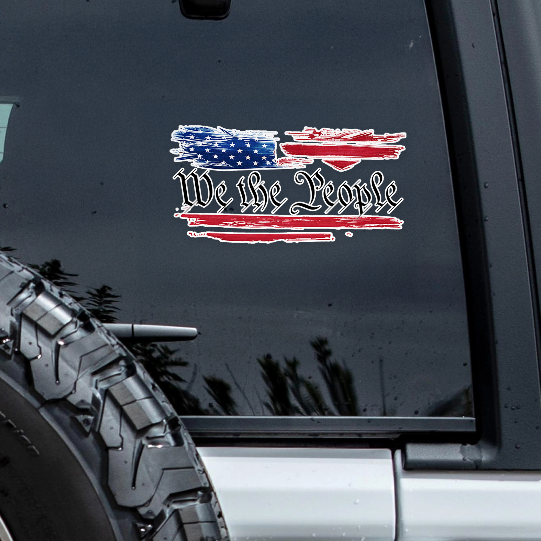 US Flag We The People Car Sticker TH10 898349