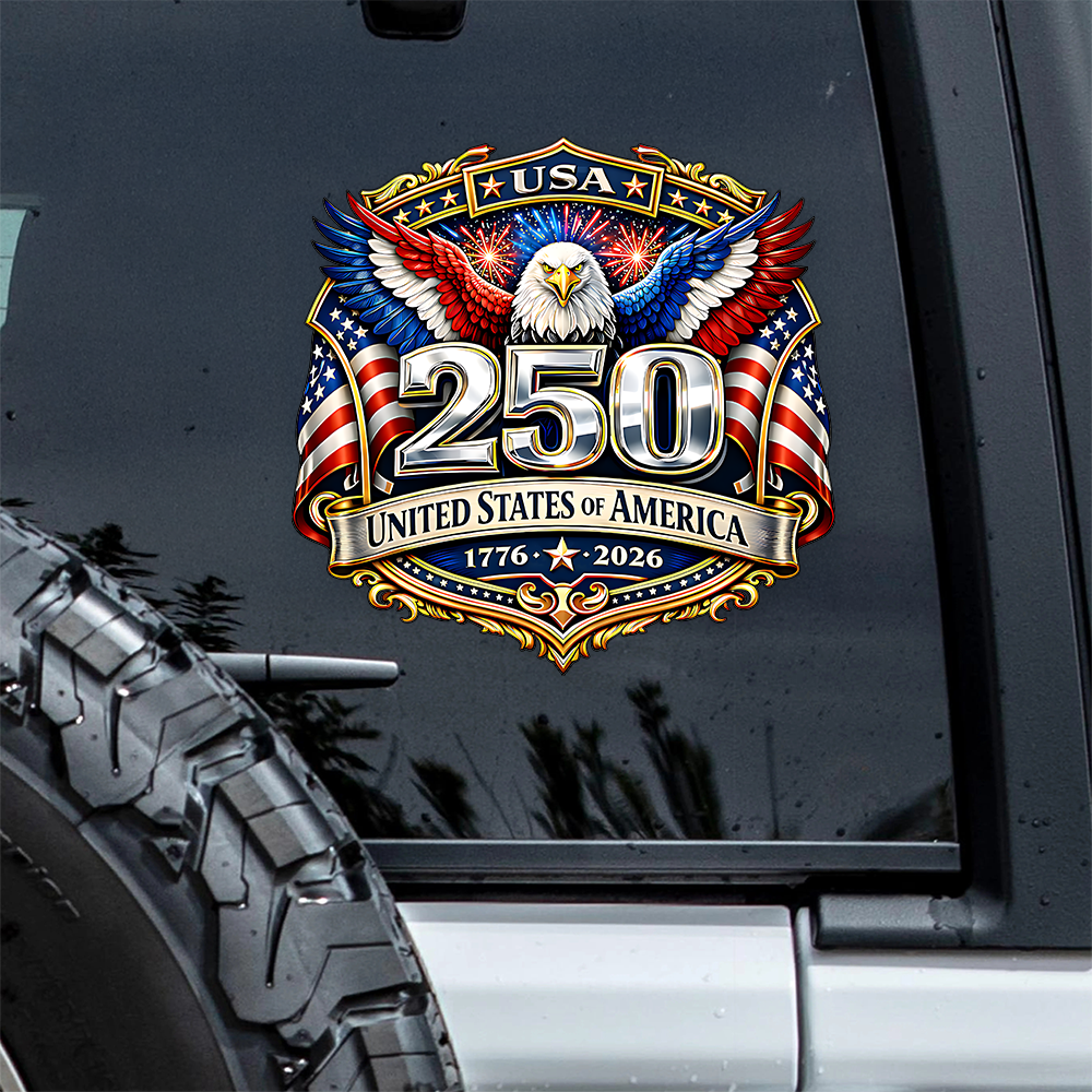 United States of America 1776–2026 USA 250th Anniversary Car Window Decal Sticker HA75 920664