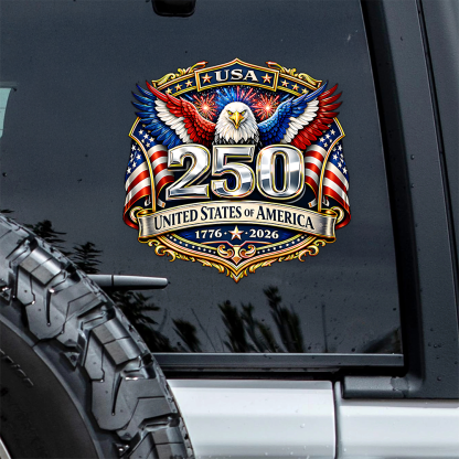 United States of America 1776–2026 USA 250th Anniversary Car Window Decal Sticker HA75 920664