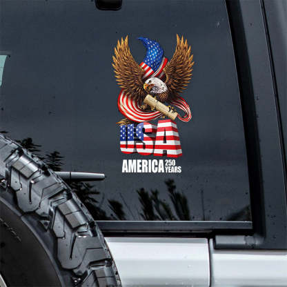 USA America 250 Years Eagle US Flag Car Window Decal Sticker HA75 898730