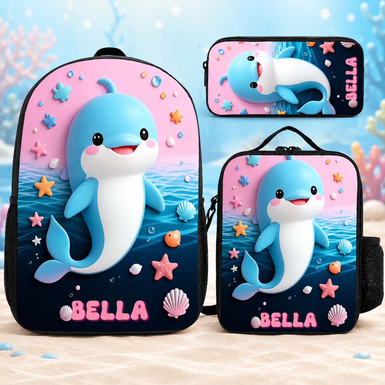 Personalized Girl Backpack Set