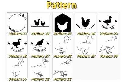 Personalized Chicken Silhouette Pattern Egg Stamp Farm Egg Label with Text and Box Birthday Mother's Day Father's Day Gift for Family Farmer Breeder