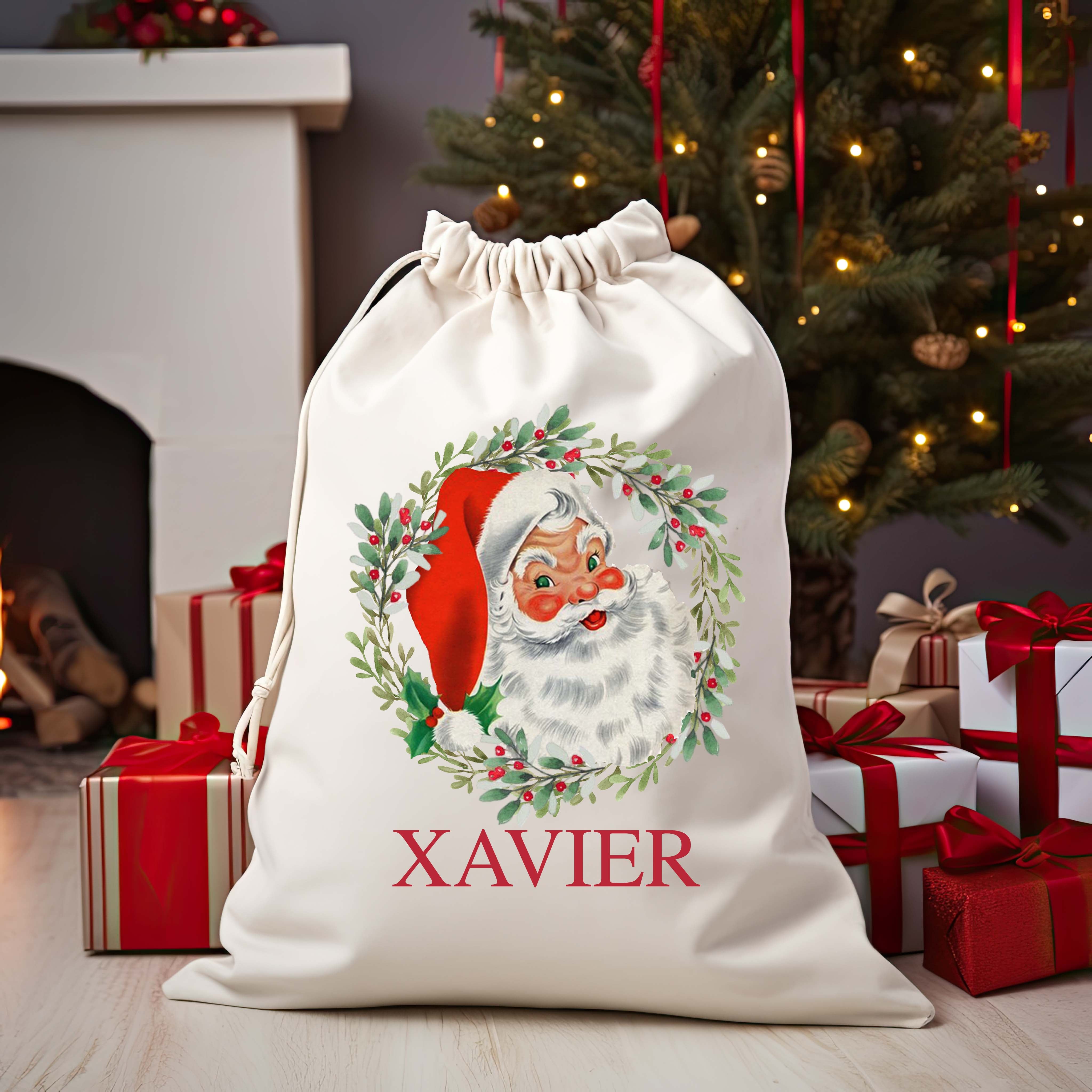 Christmas Santa Bag Christmas Presents Bag Christmas Gift Sack Personalized Kids Sack First Christmas Gift Christmas Santa Sack