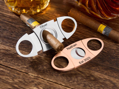 Engraved Cigar Cutter for Men Gift for Groomsman Personalized Cigar Cutter For Dad, Groomsman Gift Proposal Custom Cigar Accessories For Him