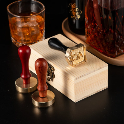 Personalized Ice Cube Stamp: Custom Logo Brass Stamp for Cocktails & Whisky Lover