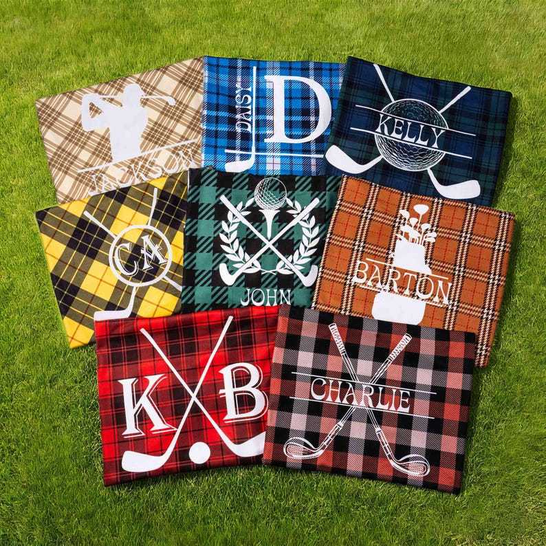 Personalized Golf Seat Cover | Custom Plaid Breathable Cart Cover | Golf Accessory Birthday Gift for Men, Grandpa,Players, Coaches