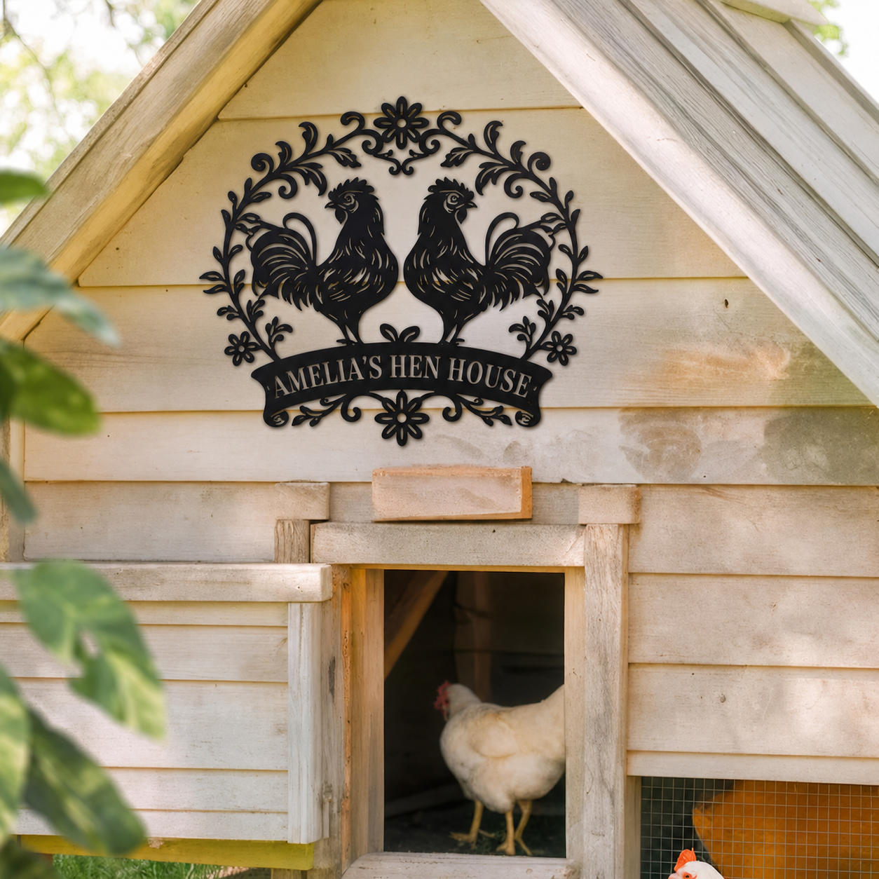 Chicken Coop Sign,Hen House Sign Custom,Metal Chicken Sign,Personalized Chicken Farm Sign,Farm Decor,Farmhouse Decor,Our Little Coop Sign