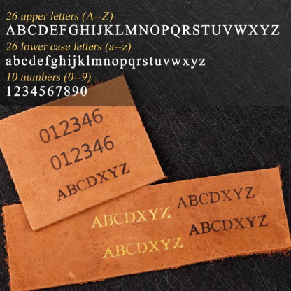 Custom Interchangeable Copper Stamp / Interchangeable Wood Brand Iron Heat Emboss with Letter / Leather stamp sets