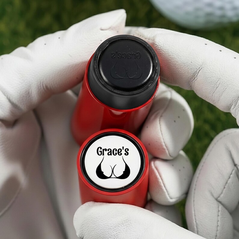 Custom Funny Golf Ball Stamp Box, Personalized Name Logo Golf Stamp, Golf Joke Accessories Gift for Golfer, Adult Humor Funny Golf Balls