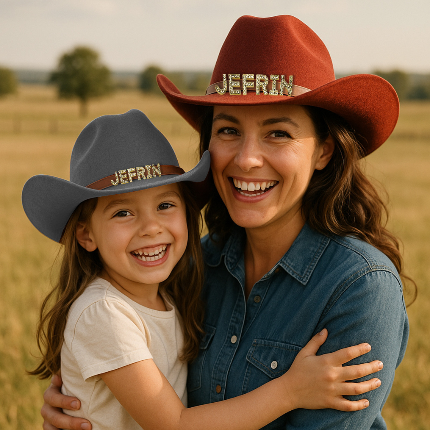 Personalized Cowboy Hats for Women, Rhinestone Cowgirl Hat for Girls kids Adult, Bride Cowgirl Hat Bachelorette Wedding