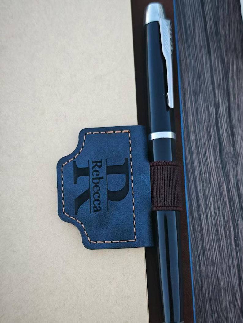 Personalized Leather Magnetic Bookmark with Box, Book Lover Gift, Handmade Reading Accessories