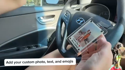 Custom Car Visor Photo Clip | Sleek Personalized Acrylic Sun Visor Decor Gift | Pet, Family, Photo Clip for Car Interior, Dad, Mom