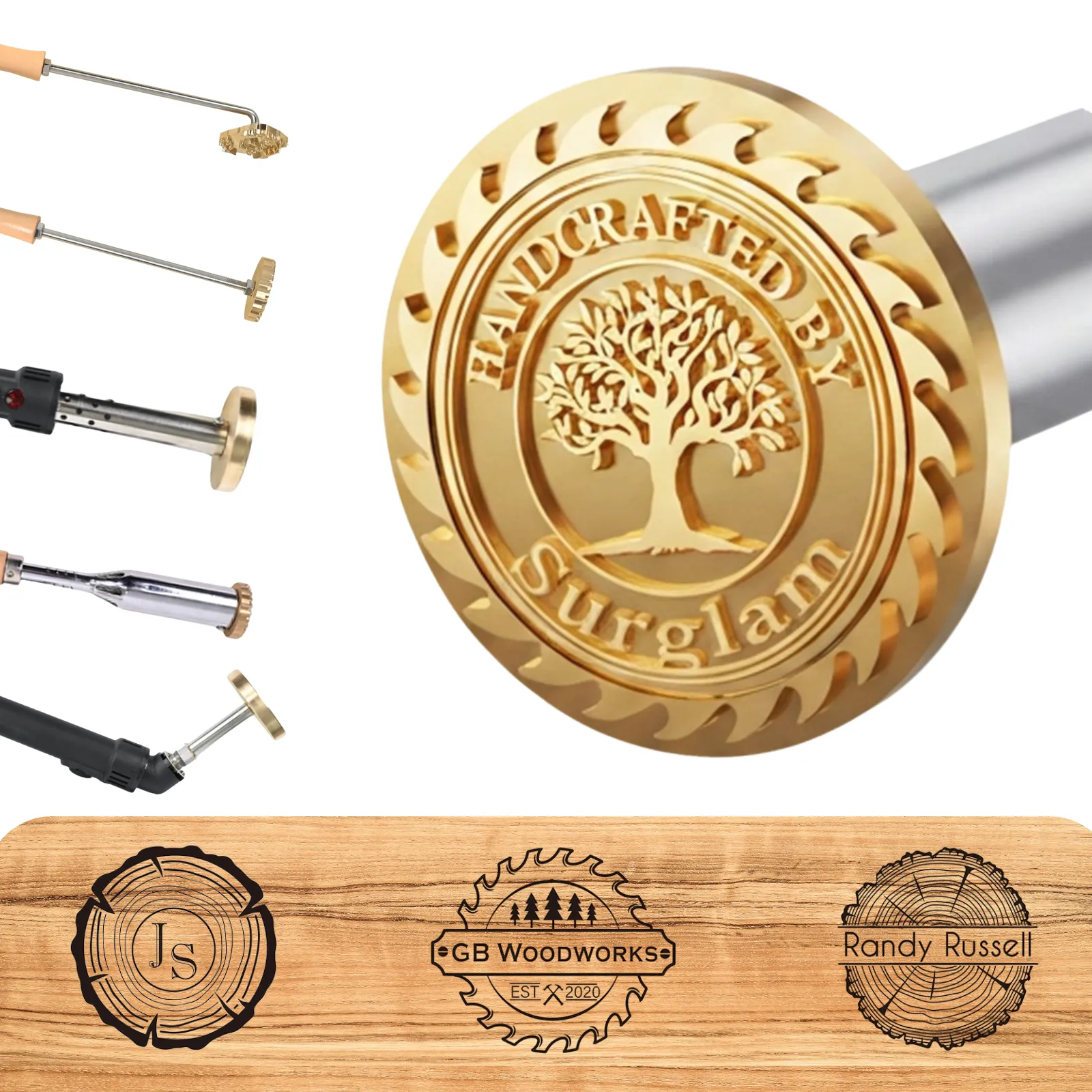 Wood Branding Iron with 26 Letters, Numbers and Symbols, Electric Brass Stamp for Wood Burning, Custom Branding Iron for Woodworkers, Leather Craft and Personalized Gifts