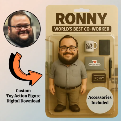 funny coworker gift, gift for co-worker, Custom Action Figure box, Personalized Toy Box, Turn Yourself Into An Action Figure