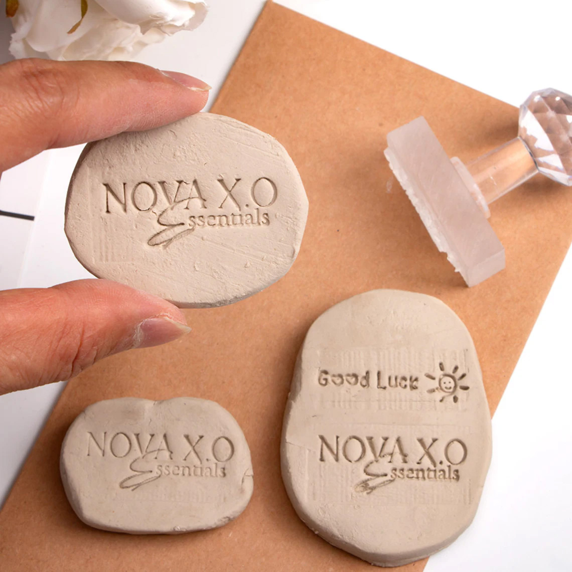Custom Your Logo Stamp, Acrylic Stamp for Soap, Clay Signature, Personalized Pottery Stamp