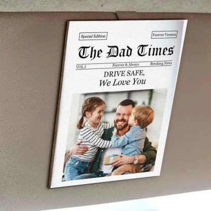 Personalized The Dad Times Drive Safe Car Visor Clip, Daddy We Love You Sun Visor Clip, Father's Day Gift For Him, Custom Husband Car Decor