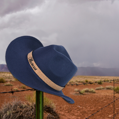 Personalized Toddler Cowboy Hat, Custom Western Hat for Kid Ages 4-8, Leather Hatband Cowgirl Hats for Girls Boys