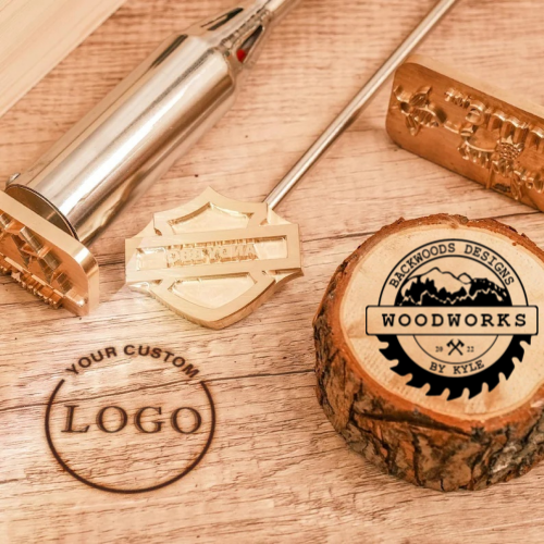 Custom  Branding Iron for Woodworking, Engraved Logo Stamp for Personalized Craft Projects