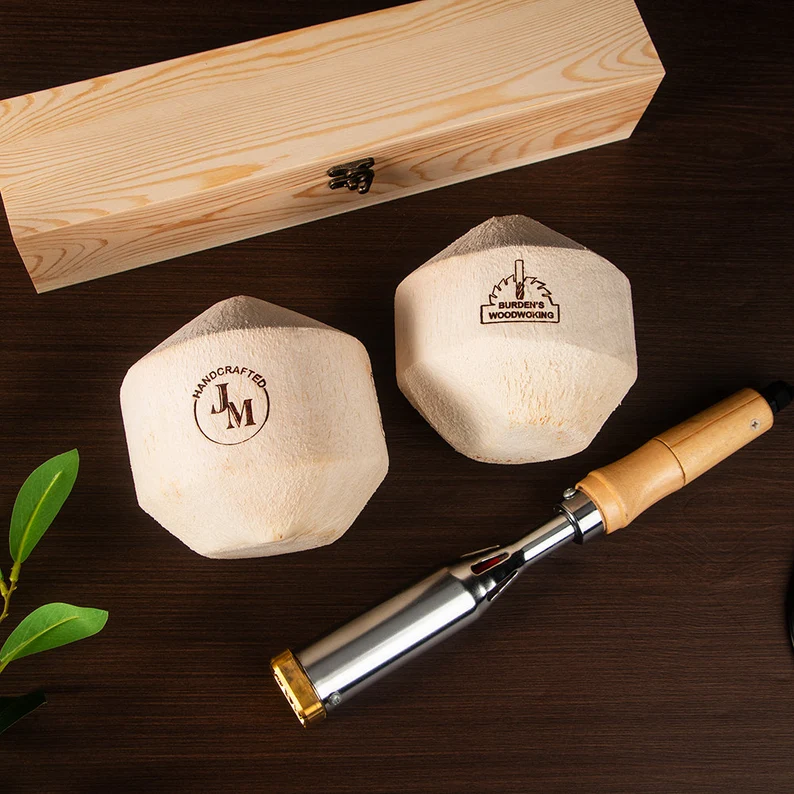 Electric Branding Iron For Coconut Custom Coconut Branding Iron Wooden Box Set Food Branding Iron Wood Brand On Coconut Custom Gift Kit