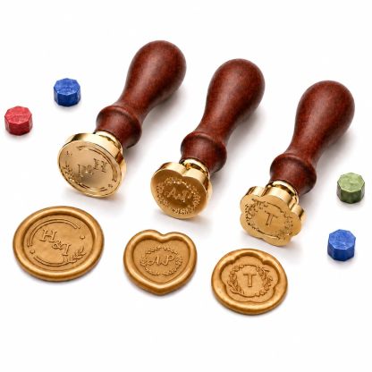 Custom Monogram Wax Seal Stamp, Personalized Initial and Name Sealing Stamp for Wedding Invitations, Envelopes, Gift Cards and Scrapbooking