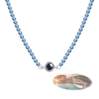 Custom Photo Projection Necklace Fashion Tennis Chain Gift