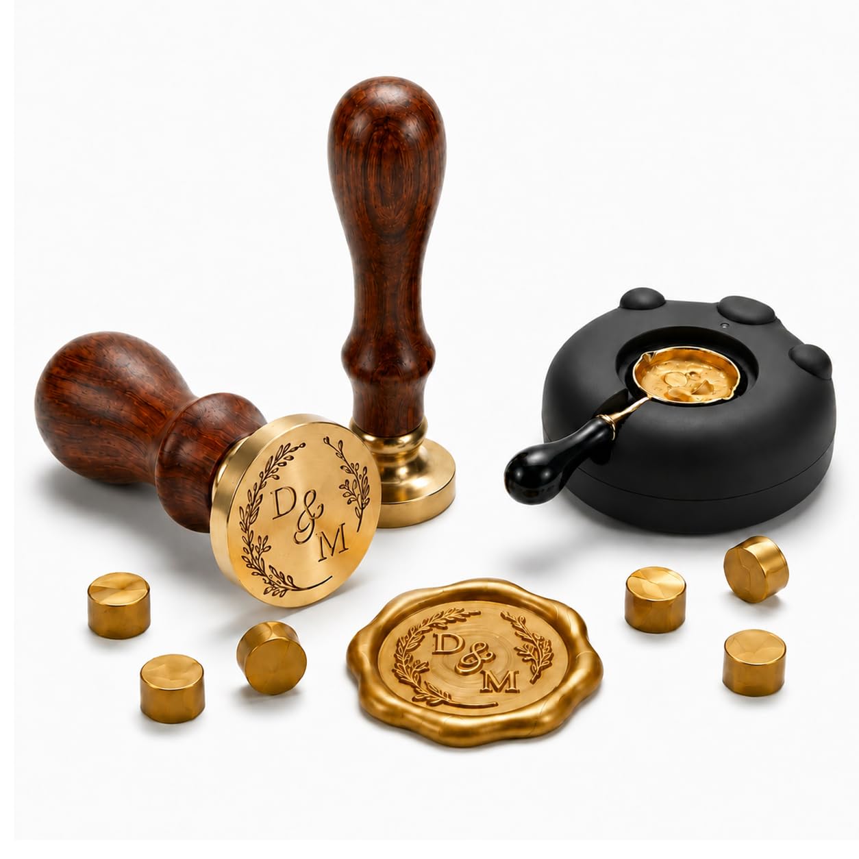 Custom Monogram Wax Seal Stamp, Personalized Initial and Name Sealing Stamp for Wedding Invitations, Envelopes, Gift Cards and Scrapbooking