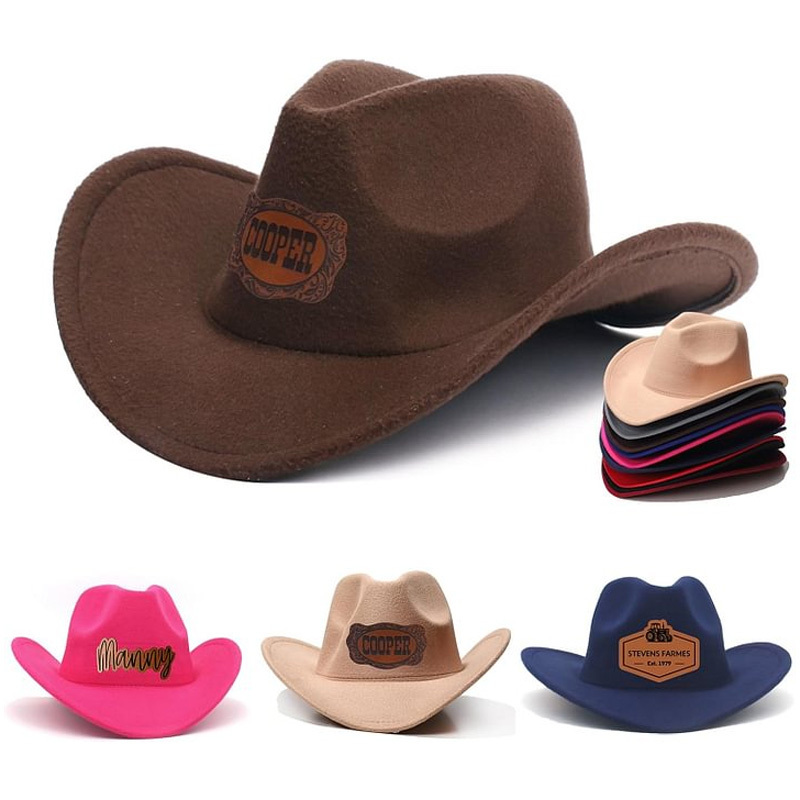 Personalized Cowboy Hat for Toddler Boys Girls, Western Hat for Kids M