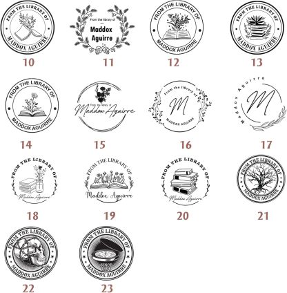 Custom Book Embosser, Personalized Embosser Stamp, Personal Library Embosser Create Unique Name Logo Design, Floral Book Stamp Seal for Wedding Business Envelope, Teacher Book Lover Gift