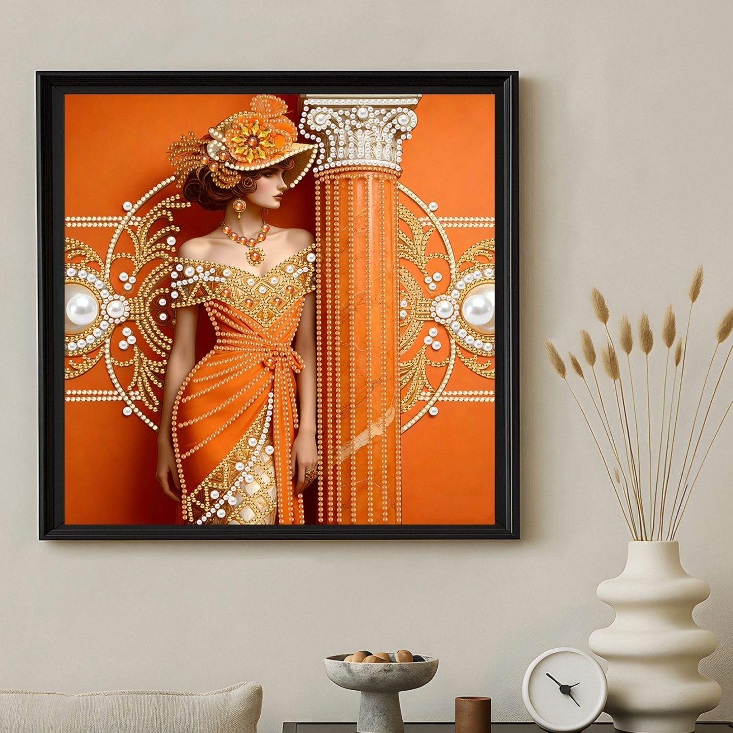 Pearl Elegant Woman-Special Shaped Diamond Painting 
