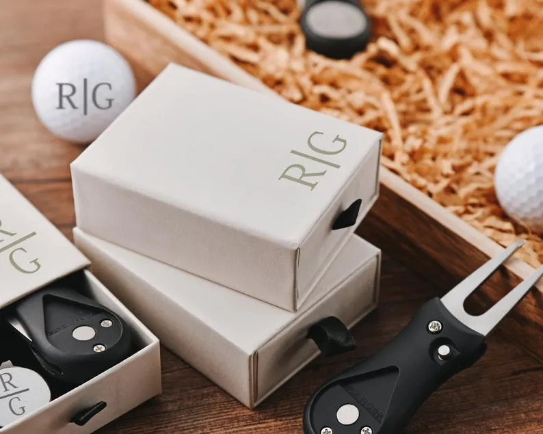Personalized Golf Ball Marker Set with Custom Retractable Divot Tool, Engraved Golf Accessories for Men, Unique Golf Gifts for Him, Husband, Dad & Groomsmen