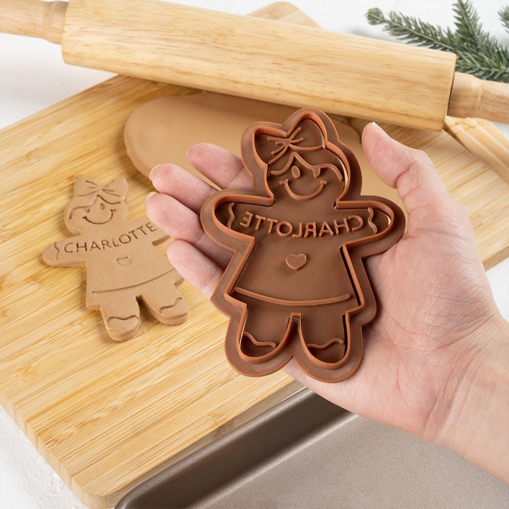 Personalized Gingerbread Name Family Gift Ginger Cookie Stamp
