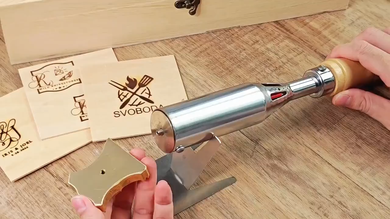 Custom Logo Stamp Electric Branding Iron, Perfect Gift for Woodworkers, Makers and Handmade Brands