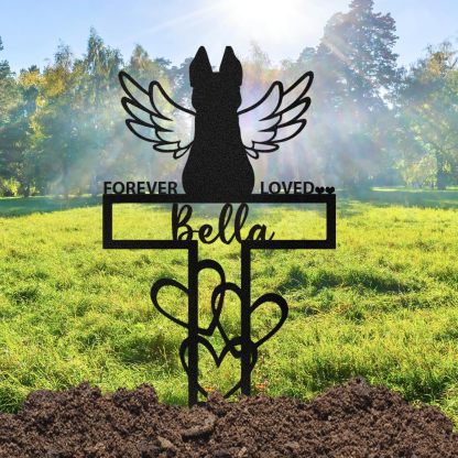 Personalized Pet Memorial Garden Stake, Custom Cat Headstone for Outdoor Decor | Memorial Plaque for Lost Pets-MetalsignX