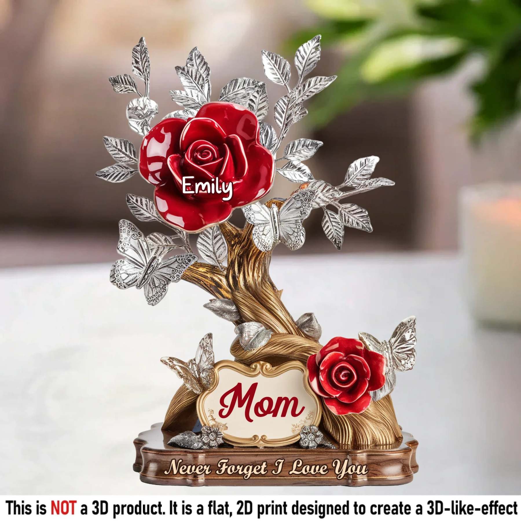 Each Rose, A Piece Of Her Heart - Family Personalized Custom Acrylic Plaque Custom Shape - Mother's Day, Gift For Mom, Grandma